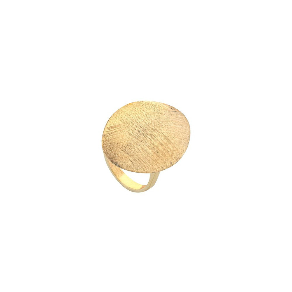 Italian Dress Ring Sterling Silver, Gold Plated