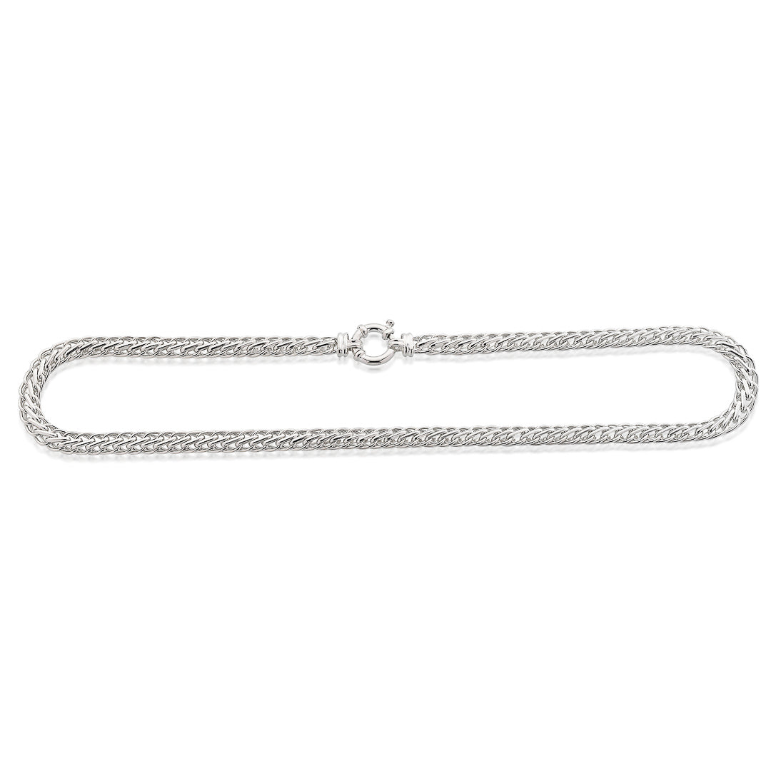 Sterling SIlver Wheat Link Bracelet Sterling Silver / 7mm