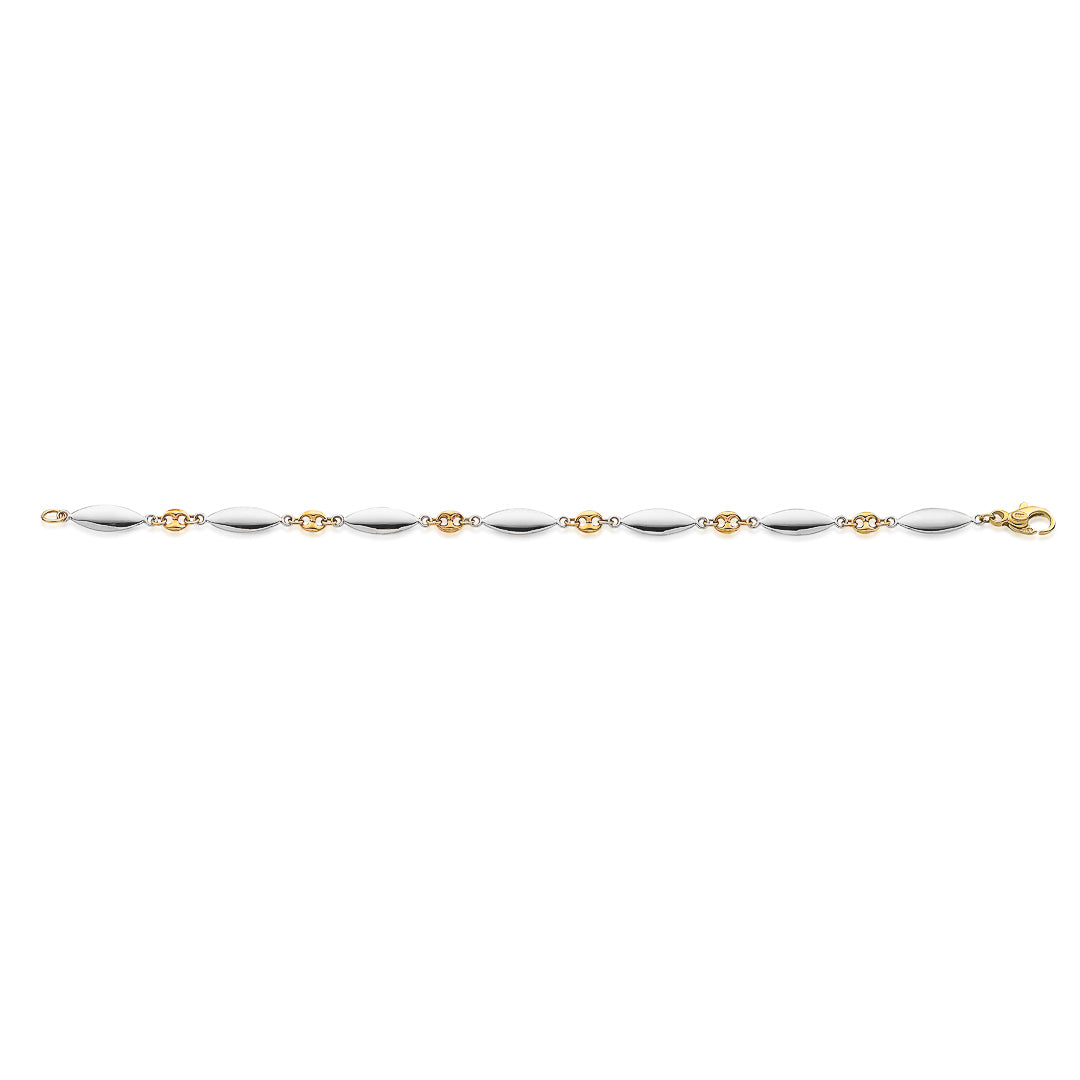 Two-Tone Torpedo Link Bracelet