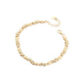 Italian bead bracelet sterling silver, gold plated