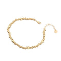 Italian bead bracelet sterling silver, gold plated / 17cm
