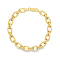 Oval Cable Double Link Bracelet yellow gold