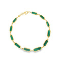 Gold and Malachite Bracelet yellow gold