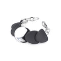 Sterling Silver And Rubber Bracelet Sterling Silver / 13 g