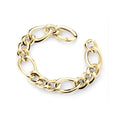 Silver Gold Plated Link Bracelet Sterling Silver Gold Plated / 20.2 g