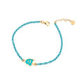 Gold Plated Rubber Bracelet Sterling Silver / 1.75 g