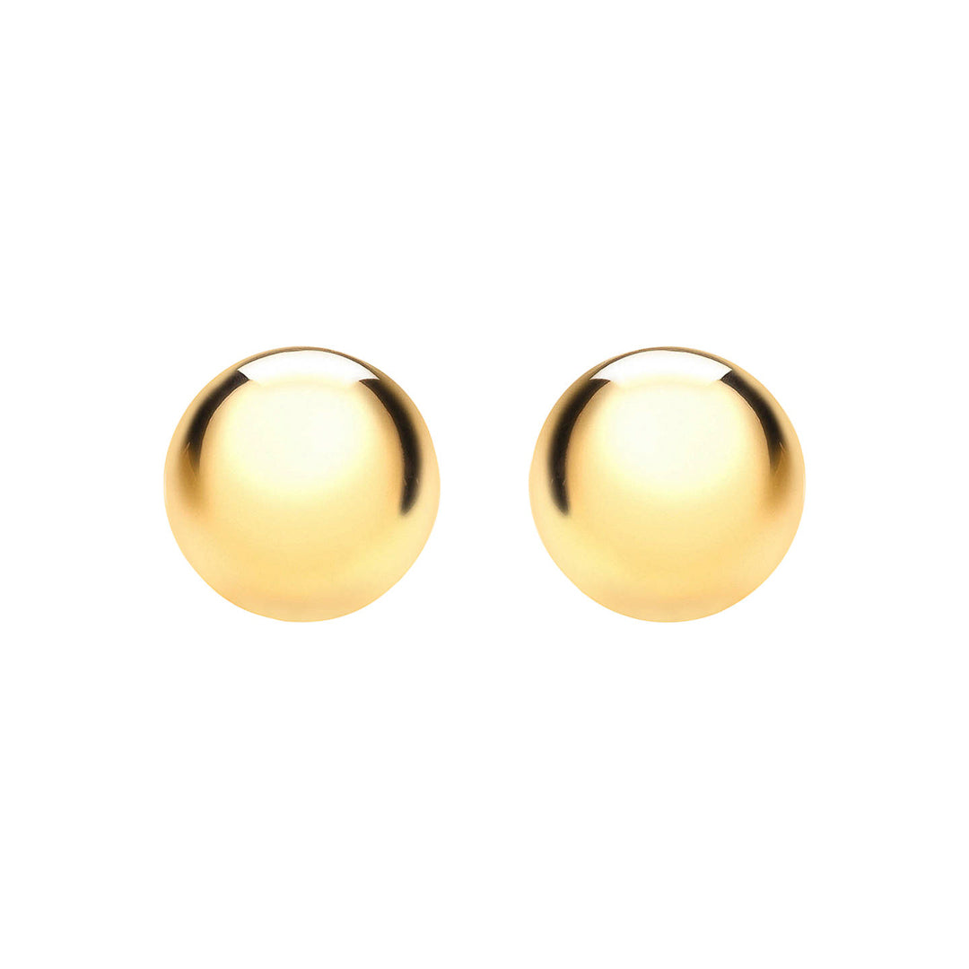 Ball Stud Earrings 9ct Yellow Gold / 8mm