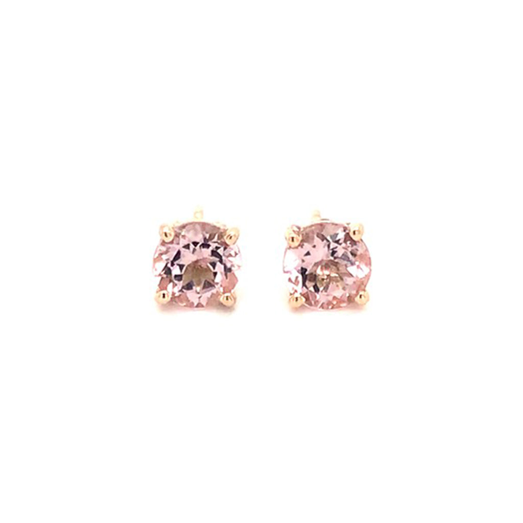 Morganite Stud Earrings – 9ct Rose Gold 9ct Rose Gold