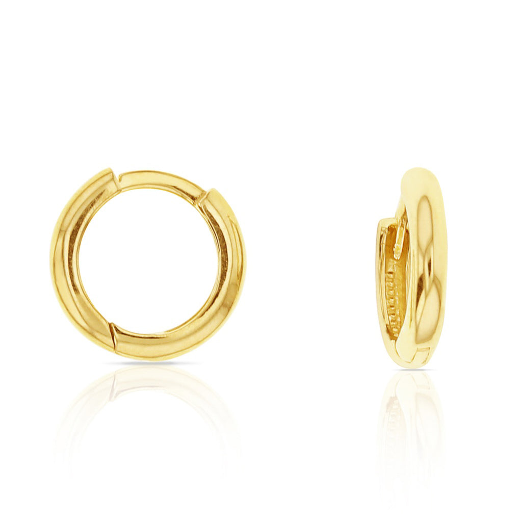 Gold Huggie Earrings yellow gold