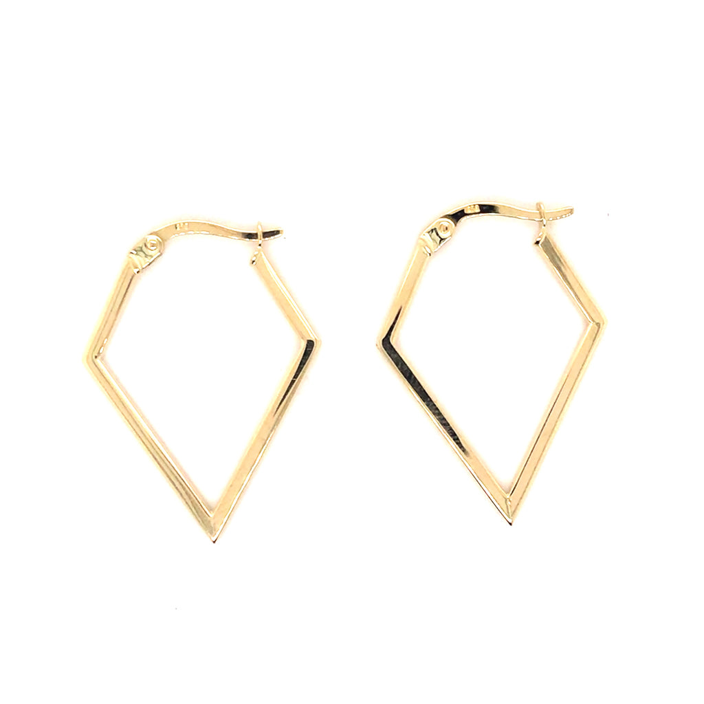 Diamond Earrings – 9ct Yellow Gold 9ct Yellow Gold / 30mm