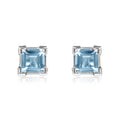 Aquamarine Stud Earrings – 18ct White Gold 18ct White Gold / 4.5mm