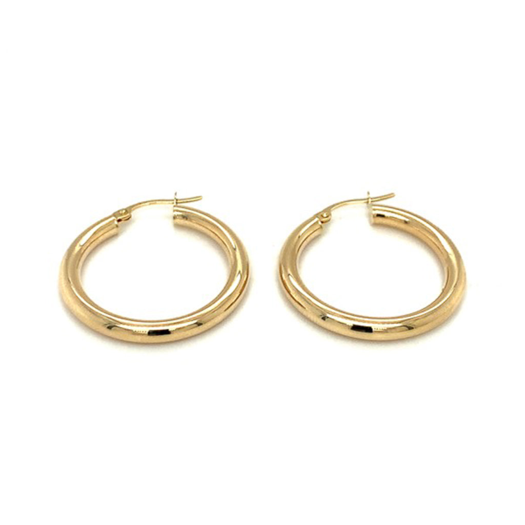 Hoop Earrings – 9ct Yellow Gold 9ct Yellow Gold / 3mm