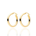 Gold Hoop Earrings 9ct Yellow Gold / 3mm