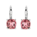 Pink Tourmaline Earrings – 9ct White Gold 9ct White Gold