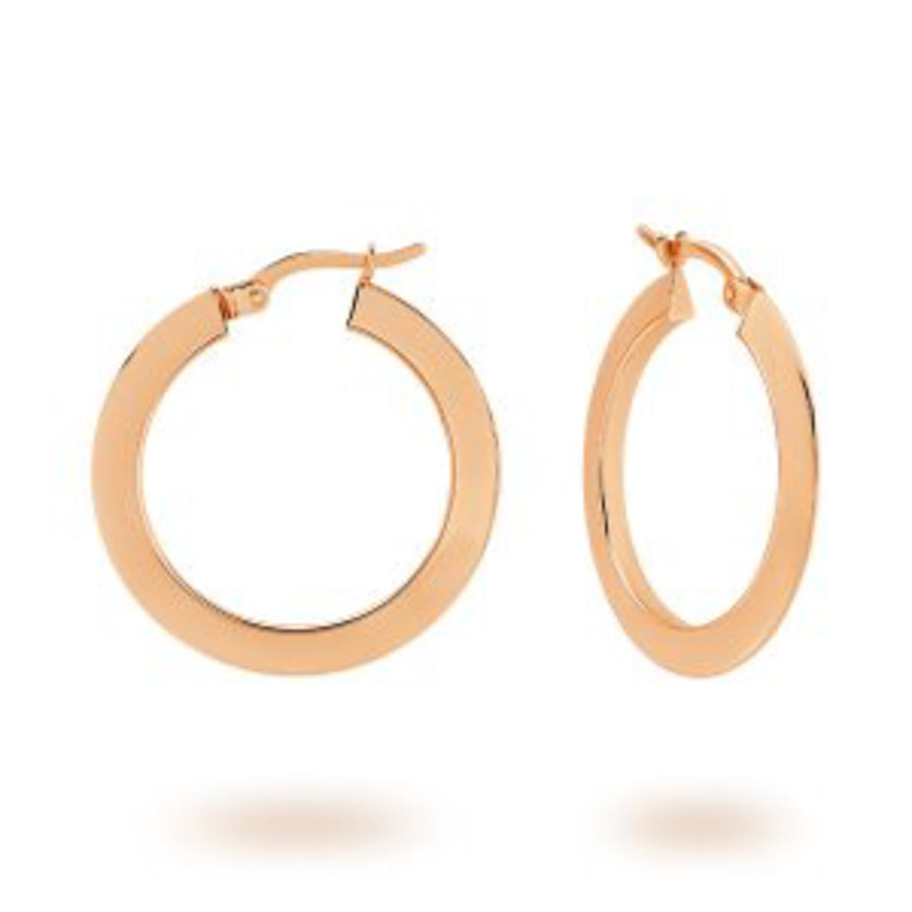 Hoop Earrings – 9ct Rose Gold 9ct Rose Gold / 2mm