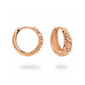 Rose Gold Diamond Cut Huggies 9ct Rose Gold