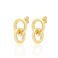 Gold Double Hoop Earrings 18ct Yellow Gold