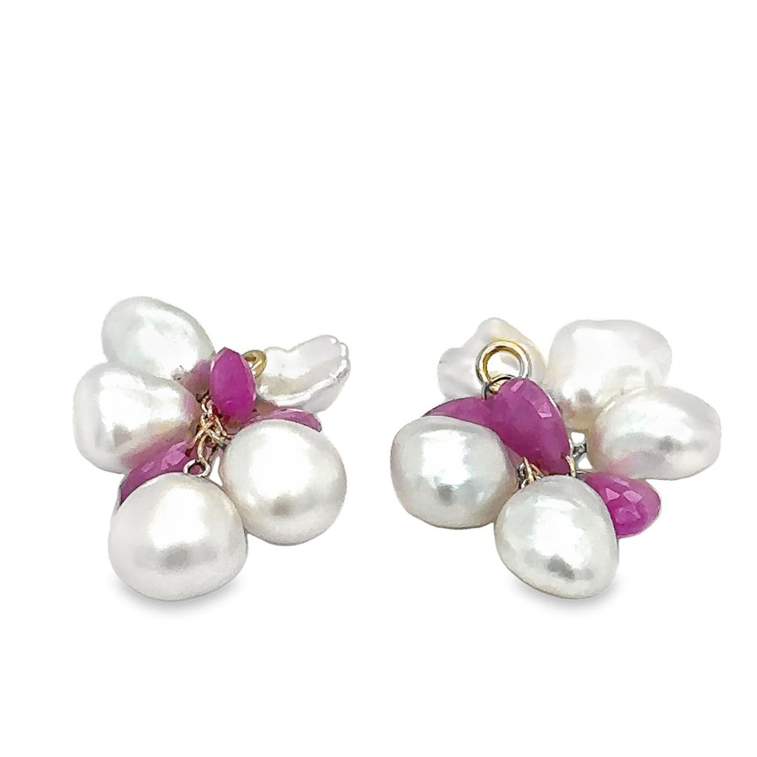 Pink Tourmaline and Pearl