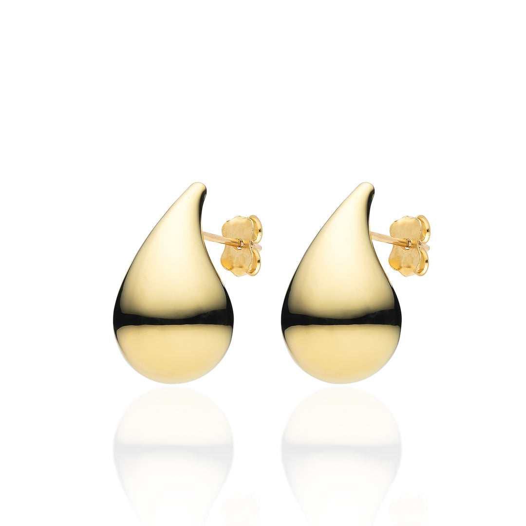 Gold Teardrop Earrings 9ct Yellow Gold