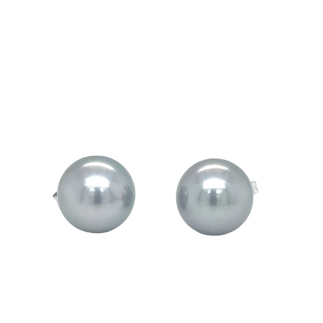 Pearl Stud Earrings – 9ct White Gold 9ct White Gold / 11.8mm