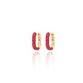 Pave Ruby Earrings 18ct Yellow Gold
