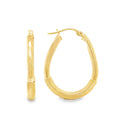 Hammered Hoop Earrings – 9ct Yellow Gold 9ct Yellow Gold / 3mm