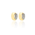 Two Tone Gold Huggies 9ct Gold