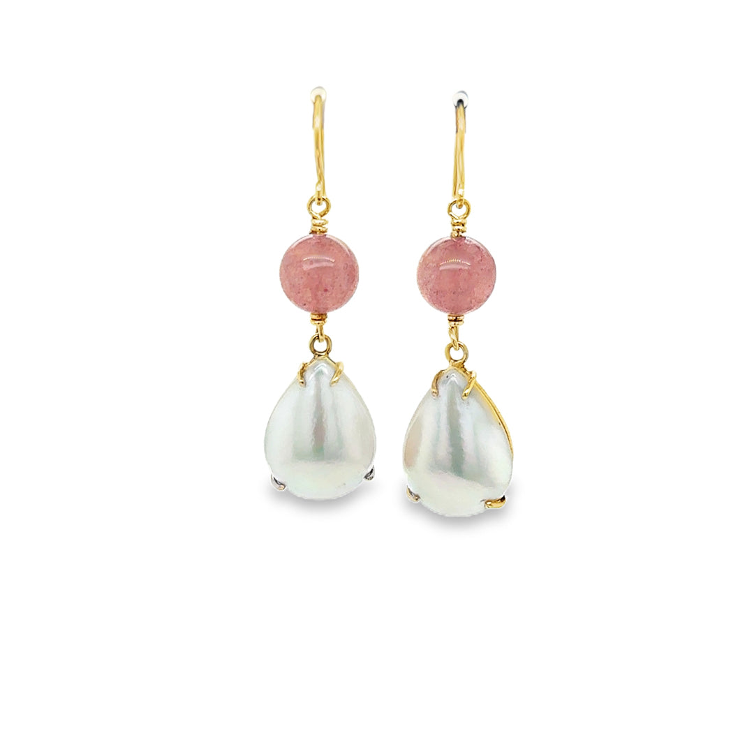 Pearl Drop Earrings – 9ct Yellow Gold 9ct Yellow Gold