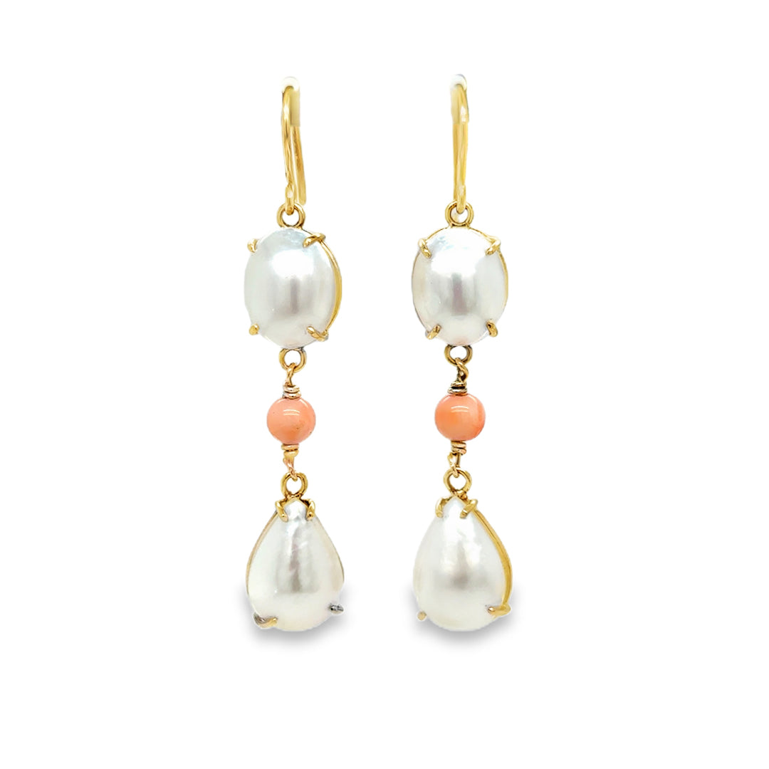 Pearl Drop Earrings – 9ct Yellow Gold 9ct Yellow Gold