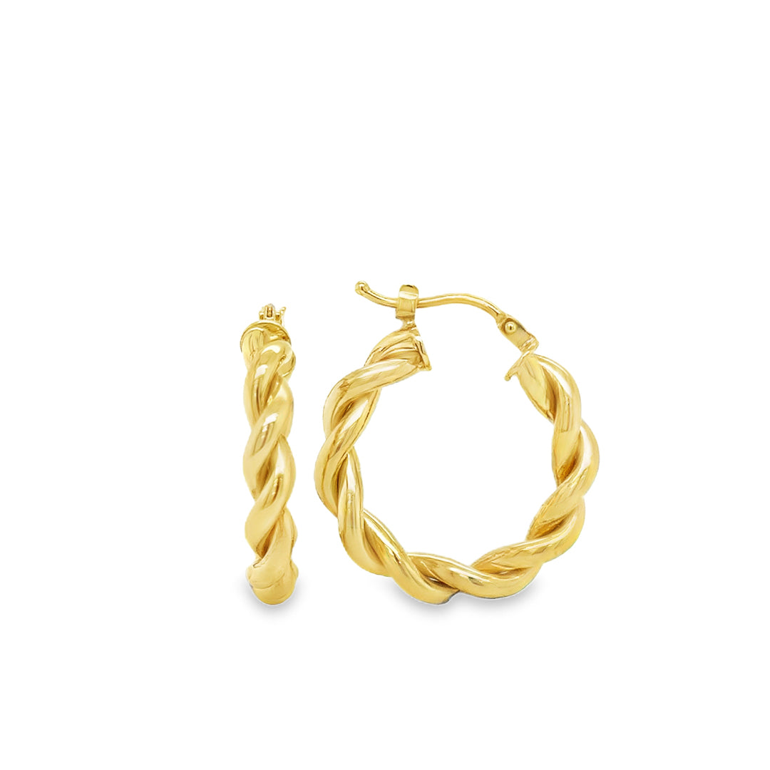 Gold Hoop Earrings 9ct Yellow Gold / 20mm