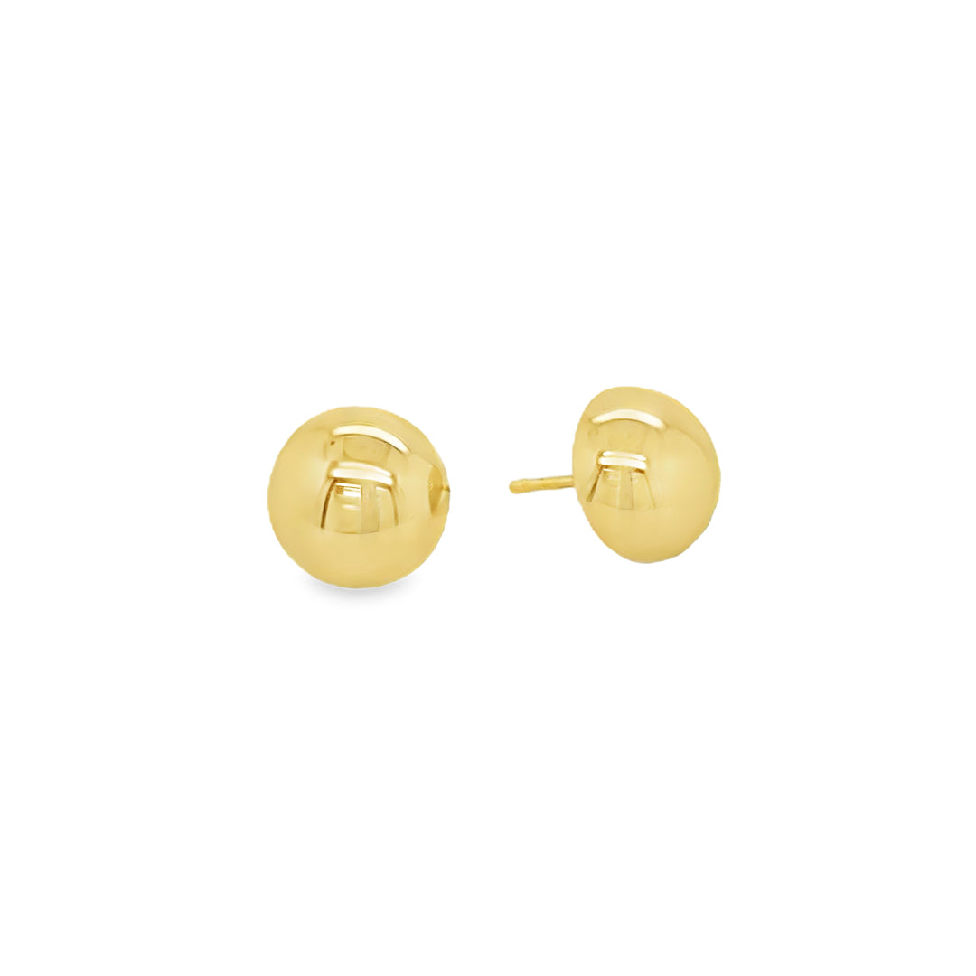 Gold Dome Earrings 18ct Yellow Gold / 10mm
