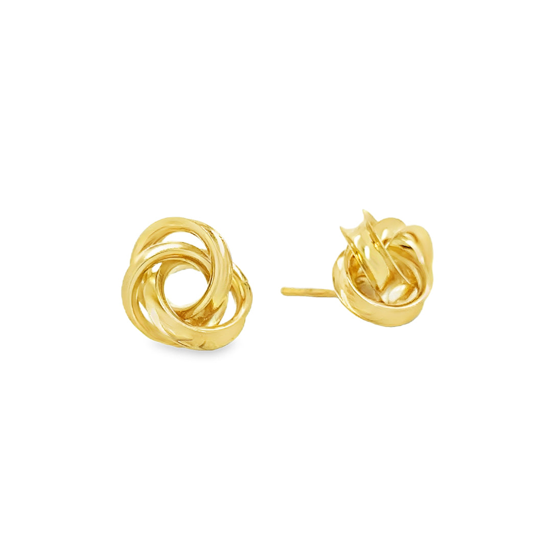 Gold Knot Earrings 18ct Yellow Gold / 10mm