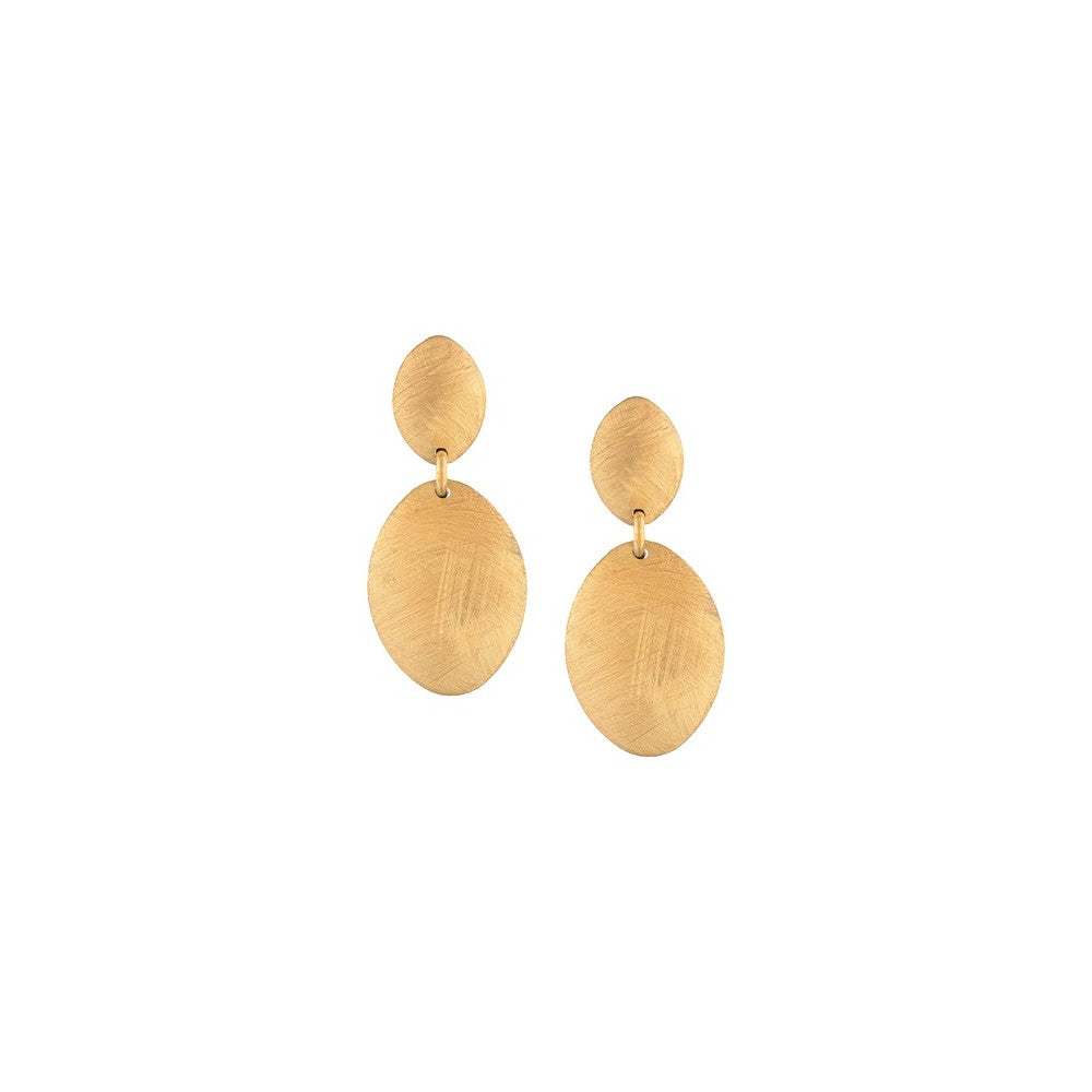Italian drop earrings sterling silver, gold plated