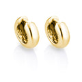 Italian Huggie Earrings Sterling Silver, Gold Plated