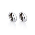 Italian Huggie Earrings Sterling Silver, Gold Plated
