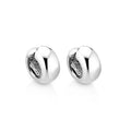 Italian Rounded Huggie Earrings Sterling Silver