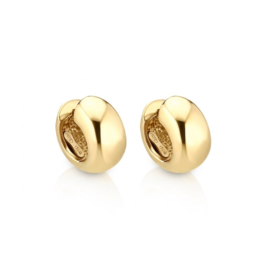Italian Huggies Sterling Silver, Gold Plated