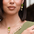 Italian triple drop earrings sterling silver, gold plated