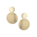 Italian disk earrings sterling silver, gold plated