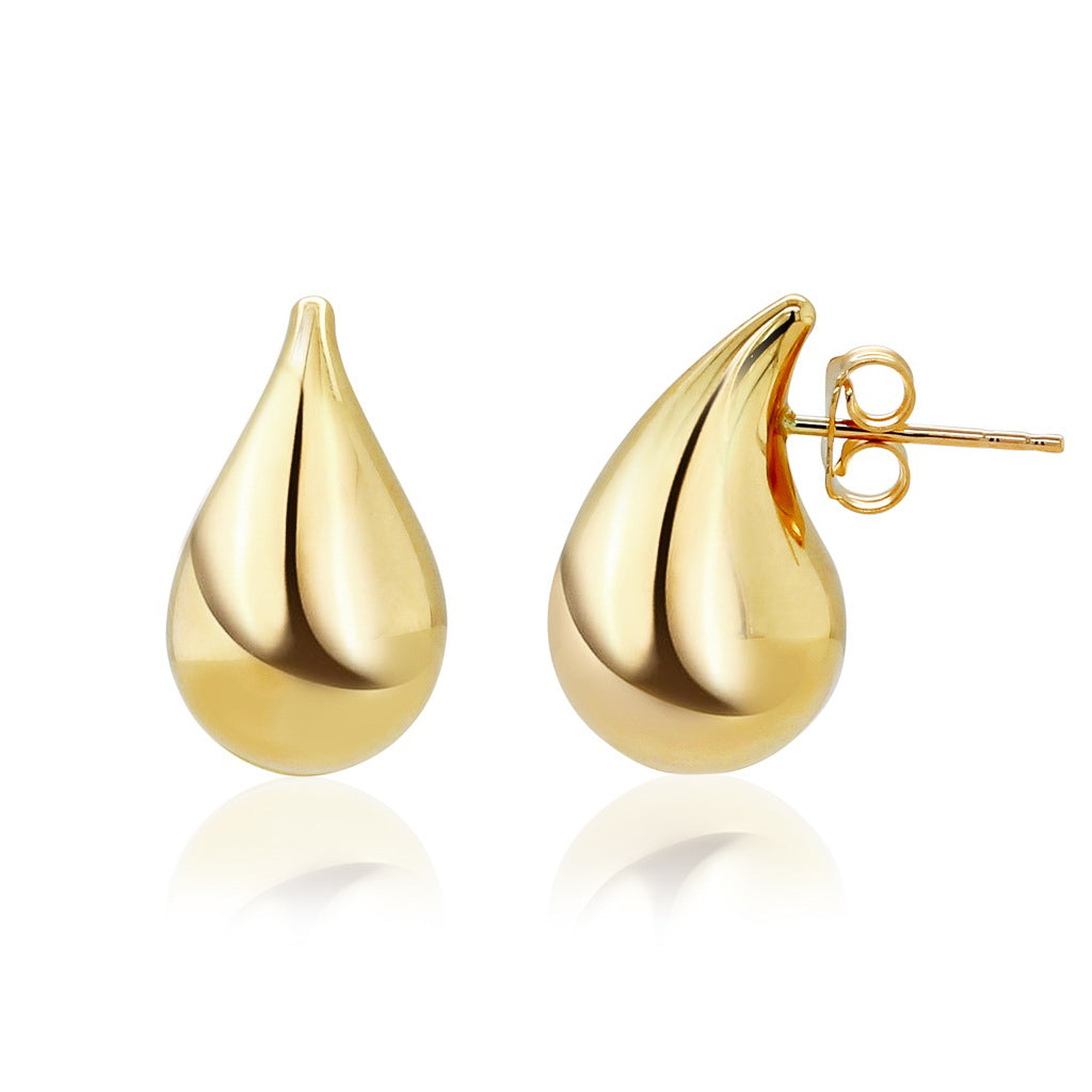 Gold Teardrop Earrings yellow gold