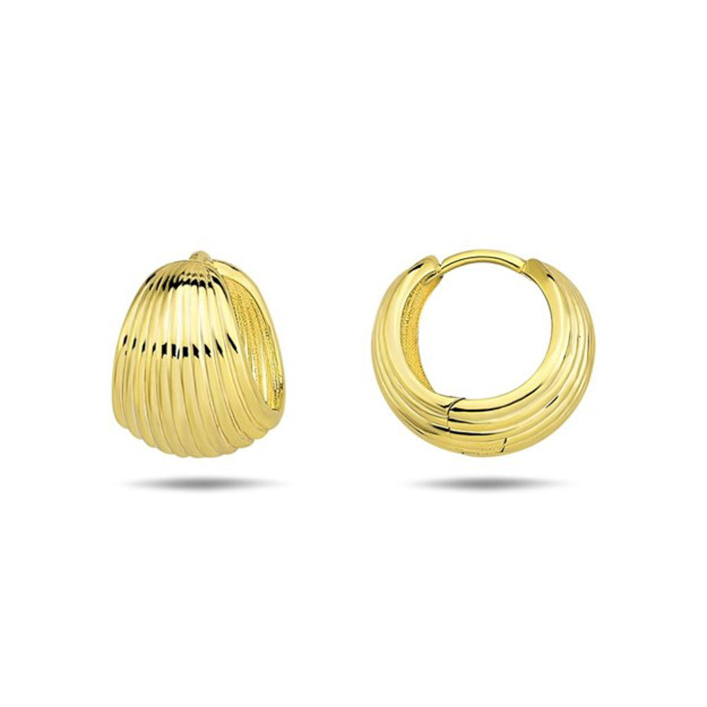 Gold Huggie Earrings yellow gold