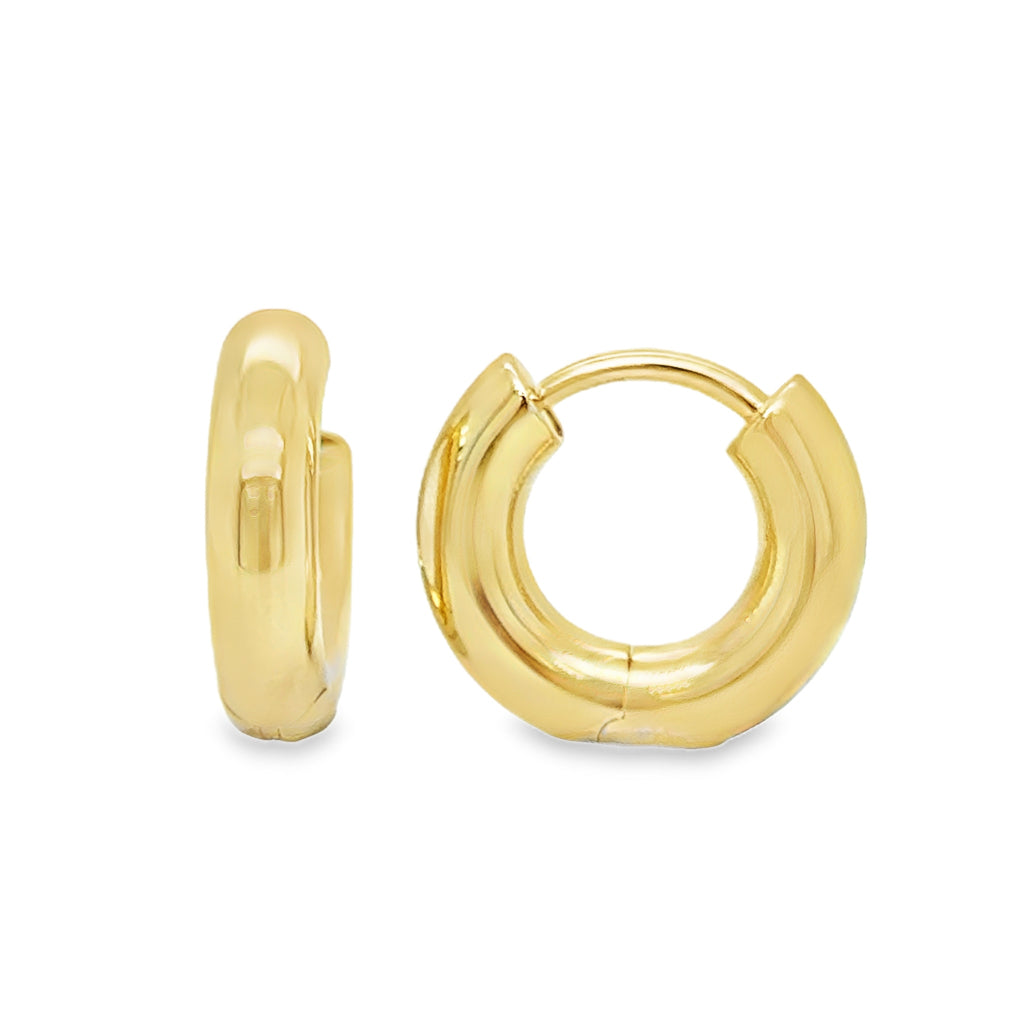 Gold Huggie Earrings yellow gold