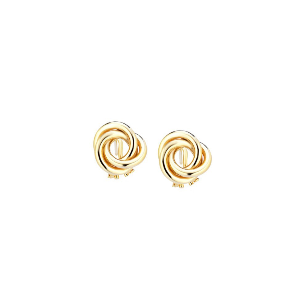 Italian knot earrings sterling silver, gold plated