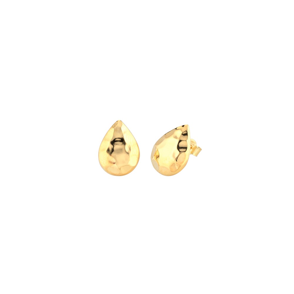 Italian teardrop earrings sterling silver, gold plated