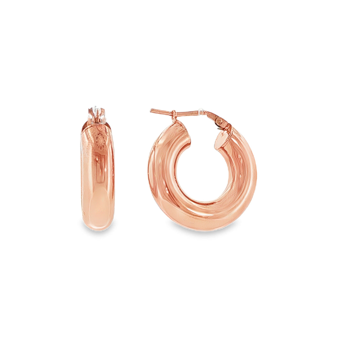 Gold Plated Earrings Sterling Silver Rose Gold Plated / 5 g