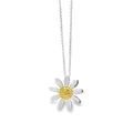 Sterling Silver Daisy Pendant Necklace Sterling Silver / 18mm