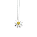 Sterling Silver Daisy Pendant Necklace Sterling Silver / 17mm