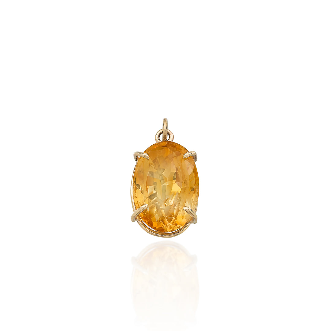 Citrine Pendant 9ct Yellow Gold