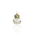 Green Amethyst and Sapphire Pendant 9ct Yellow Gold