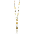Pearl and Quartz Pendant – 9ct Yellow Gold 9ct Yellow Gold